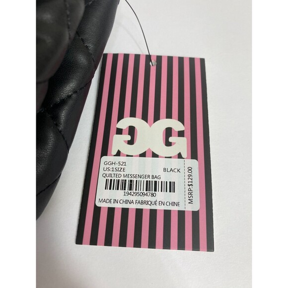 GILDA Paris Black Quilted Messenger/Shoulder Bag/Crossbody NWT $129 - Picture 6 of 6